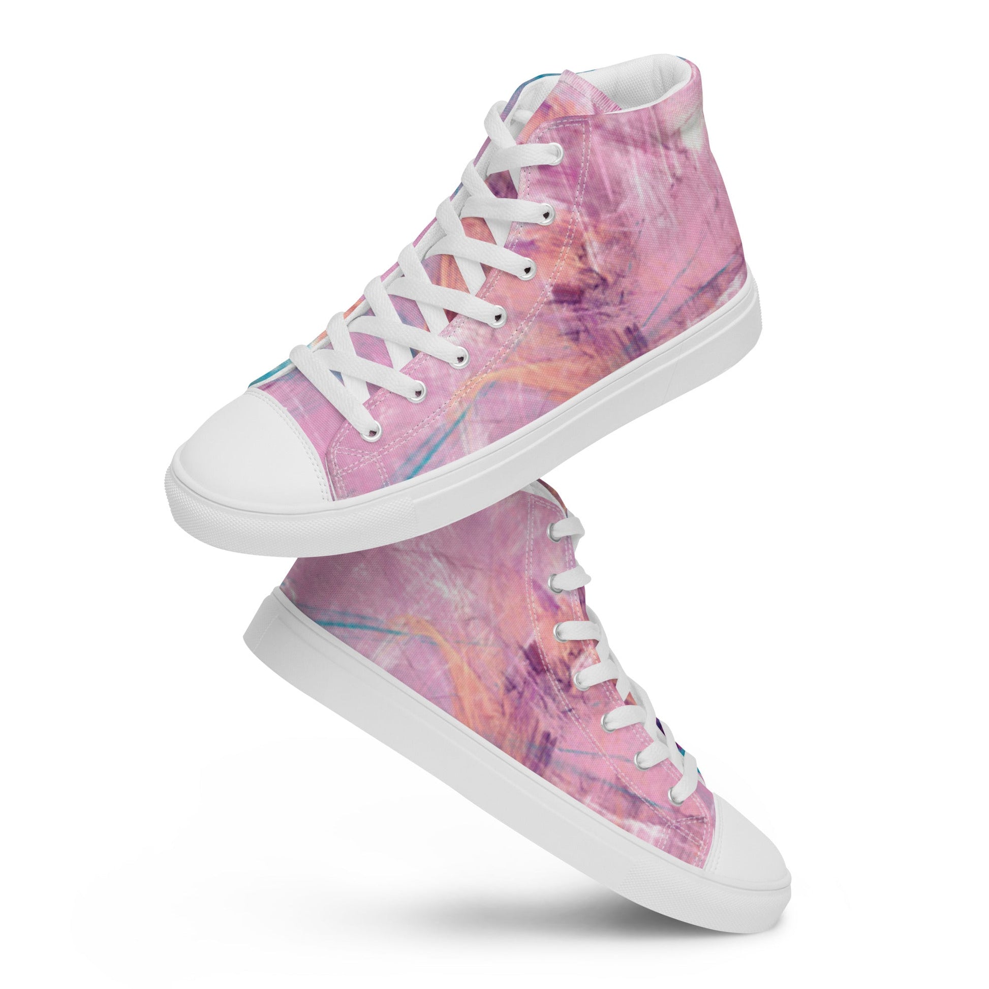 Cotton Candy Women’s high top canvas shoes