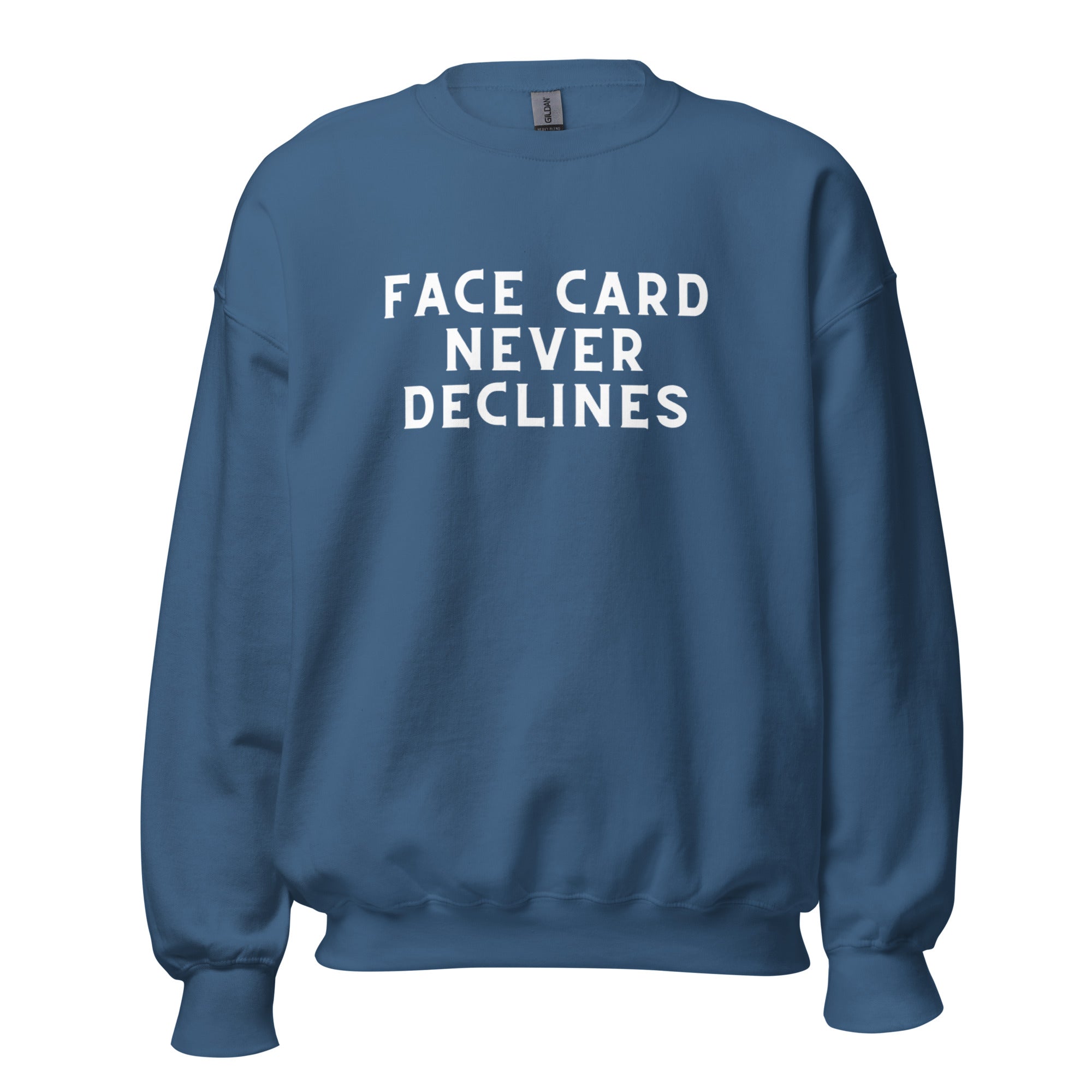 Blue hot sale face sweatshirt