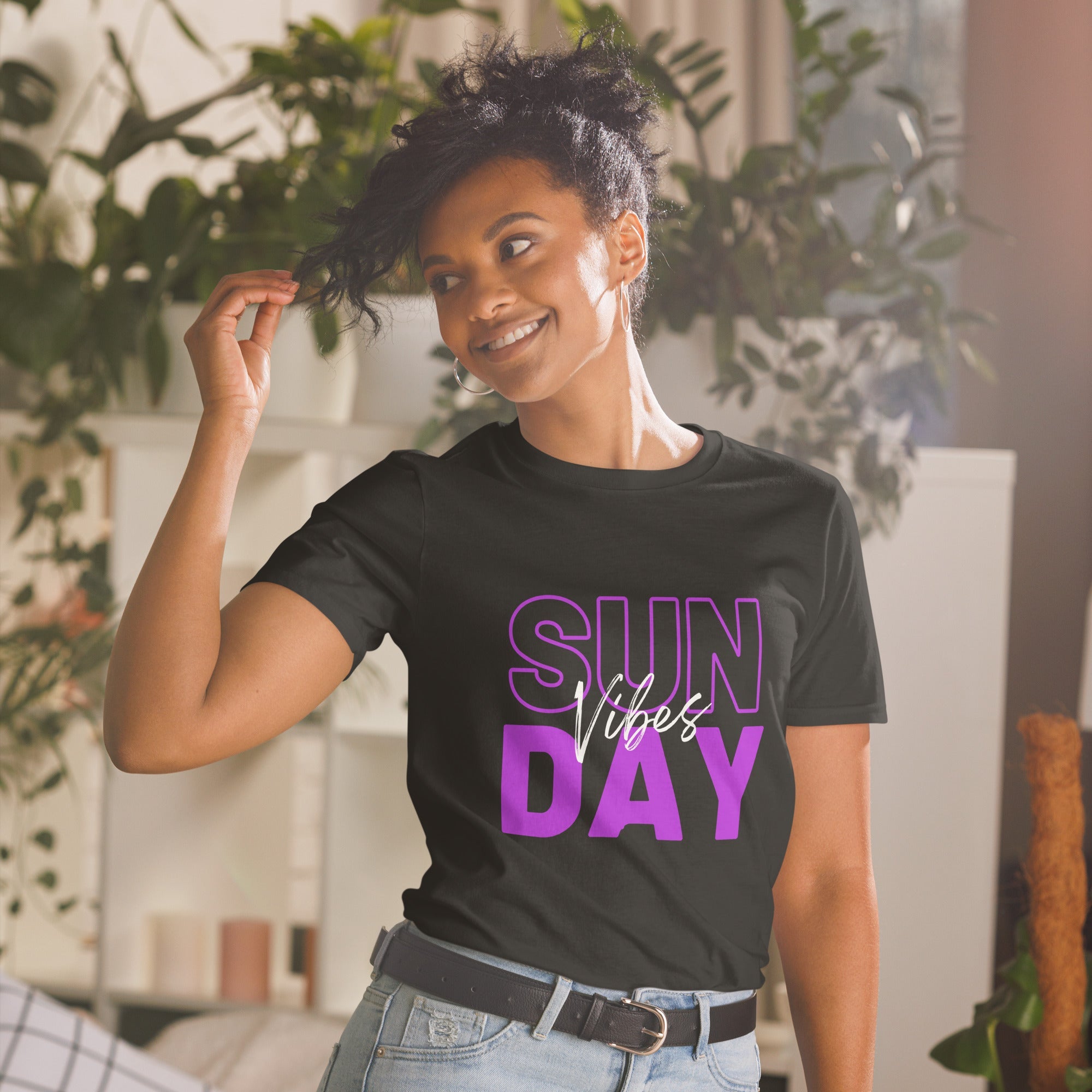 Sunday Fun-day Vibes Short-Sleeve Unisex T-Shirt (For a Slim Fit
